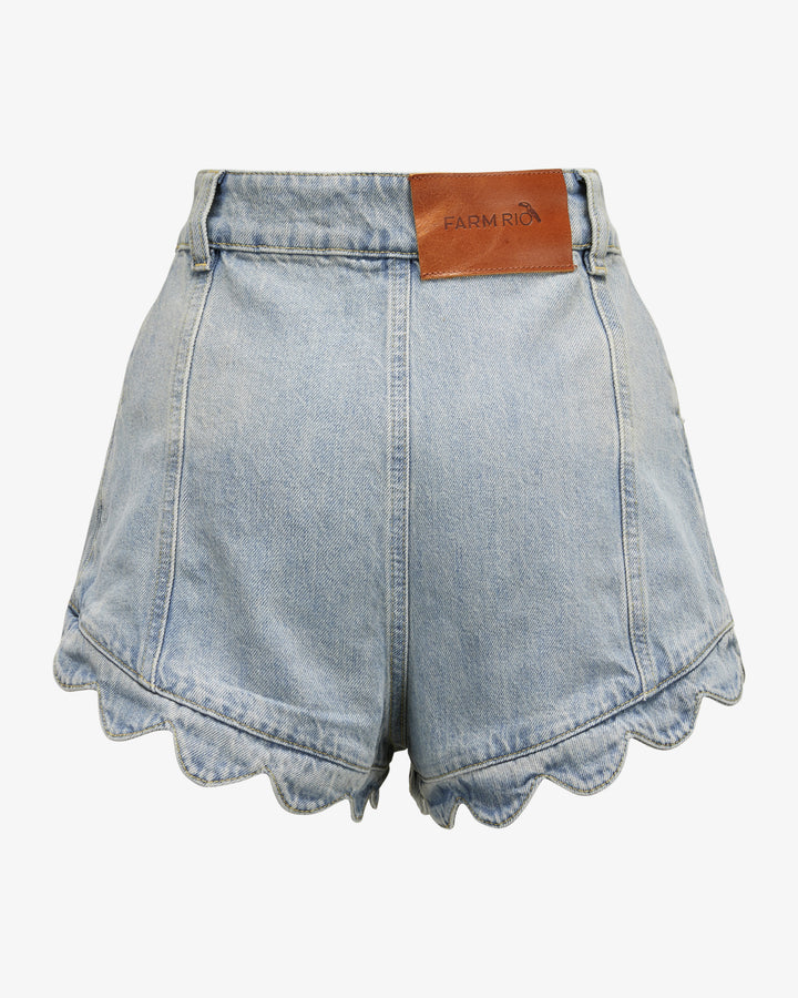 ROMANTIC RUFFLE DENIM SHORTS
