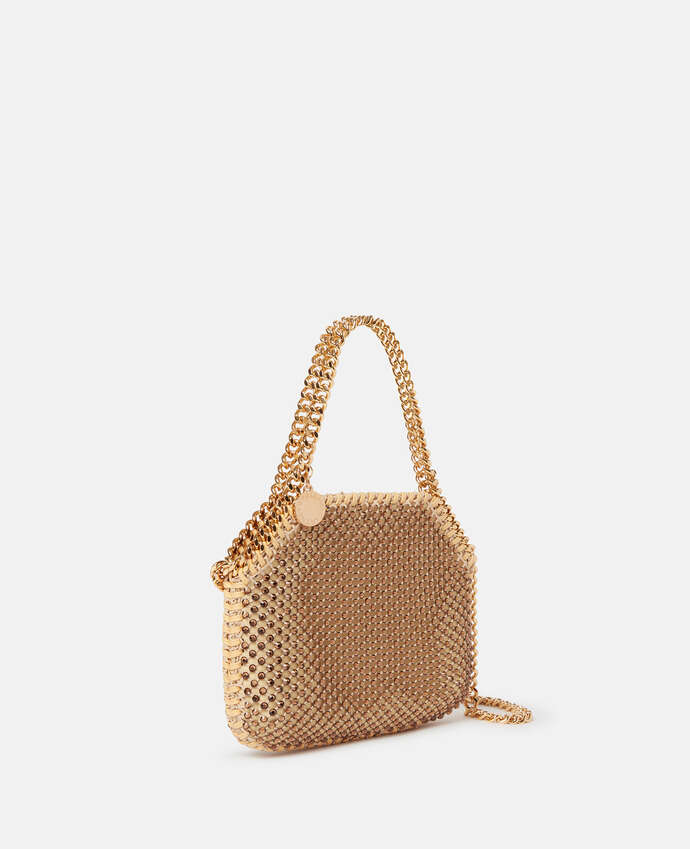 STELLA MCCARTNEY MINI SHOULDER BAG ECO CRYSTALS & MESH