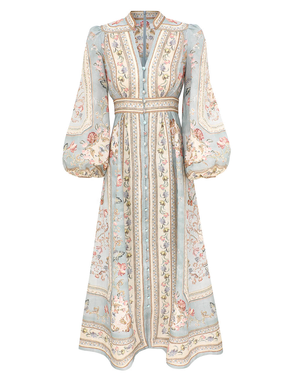 Roselight Plunge Midi Dress