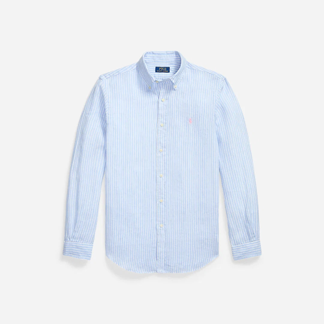 Custom Fit Striped Linen Shirt