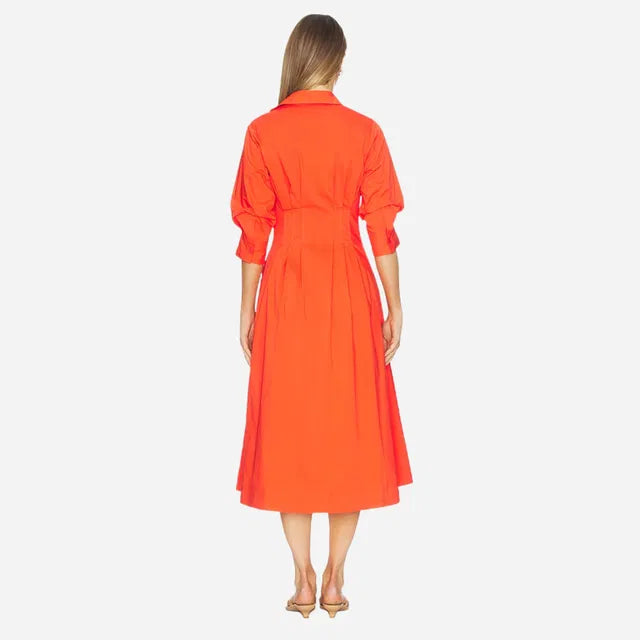 JAZZ PINTUCK MIDI DRESS