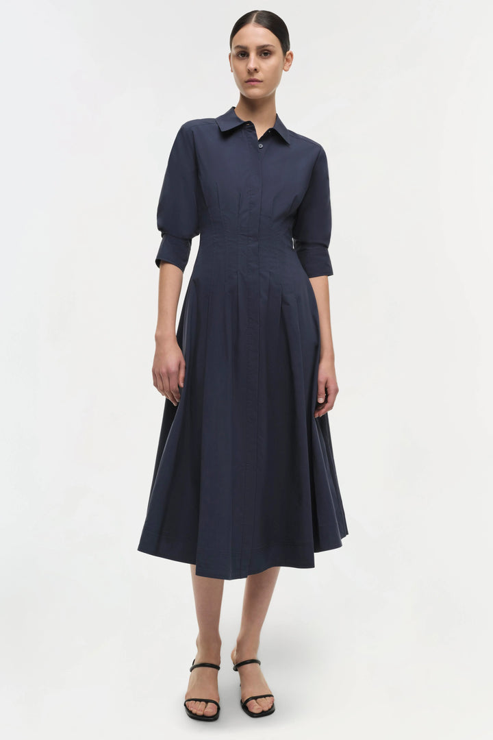JAZZ PINTUCK MIDI DRESS