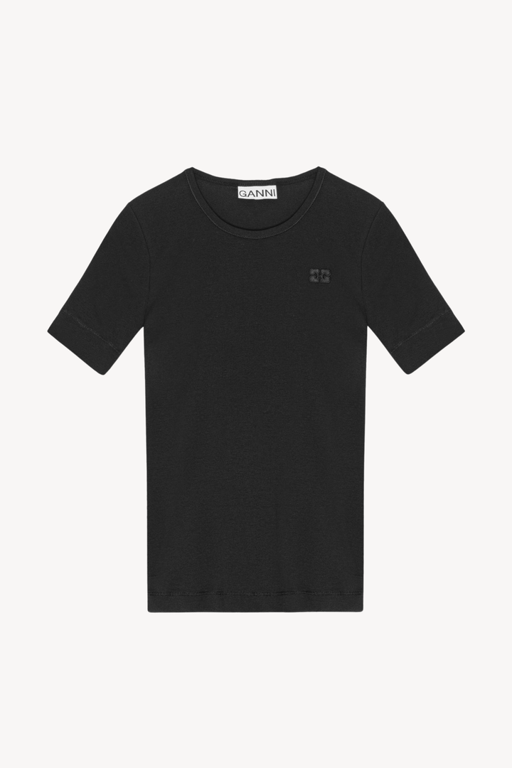 Soft Cotton Rib Short Sleeve T-Shirt