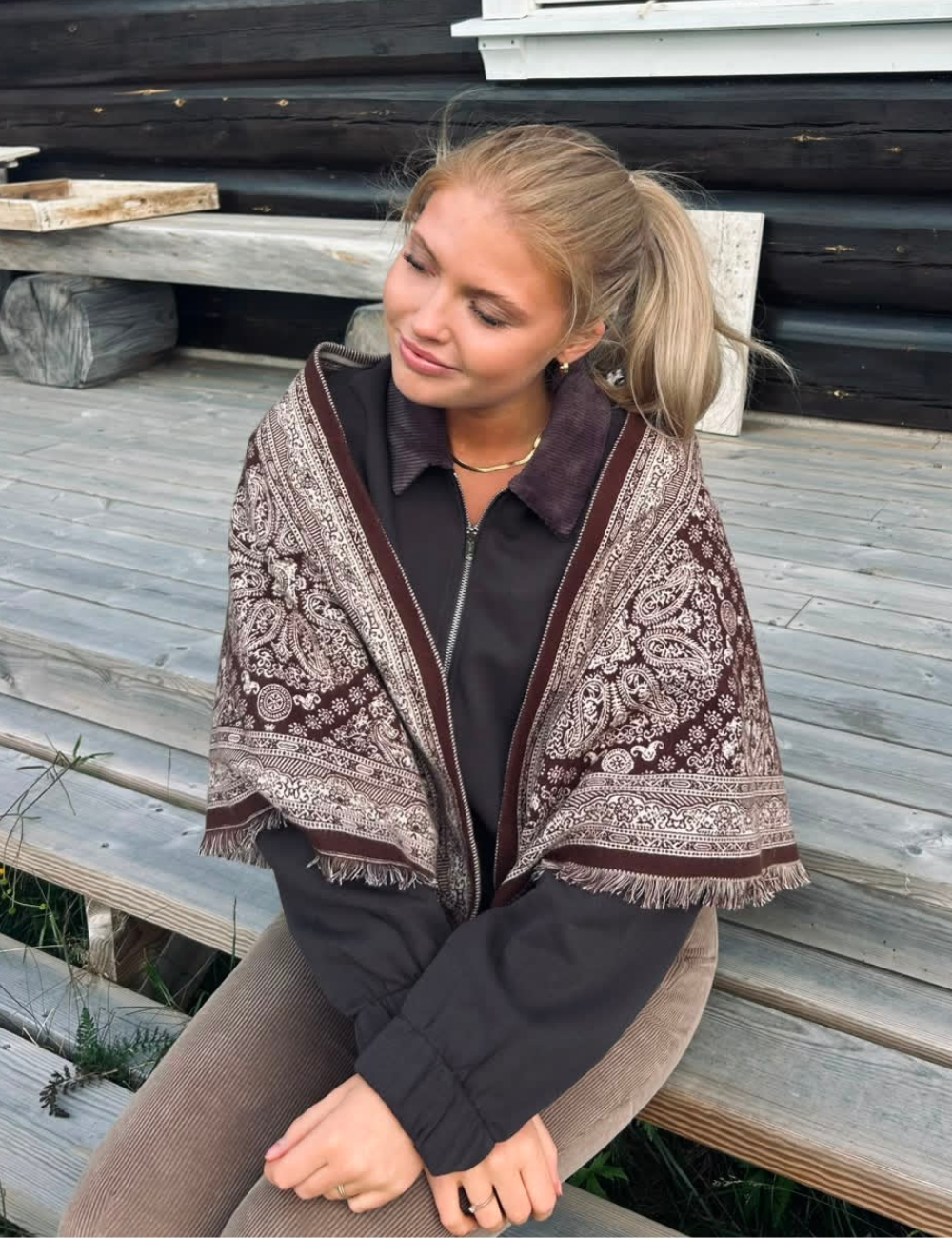 Charlene trekantskjerf paisley