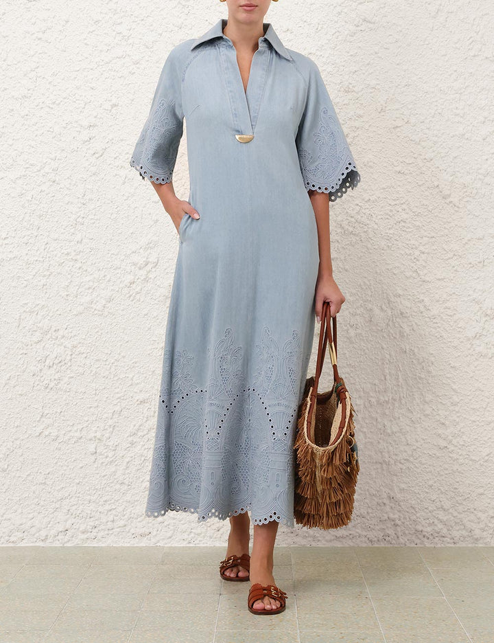 Daylight Denim Midi Dress