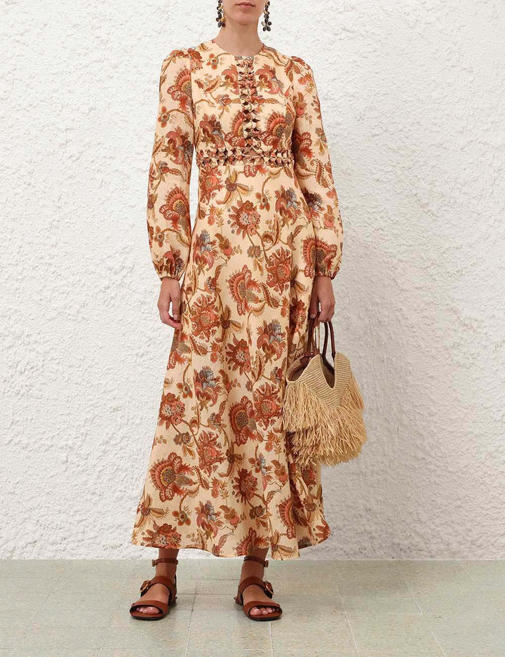 Aster Long Sleeve Midi Dress