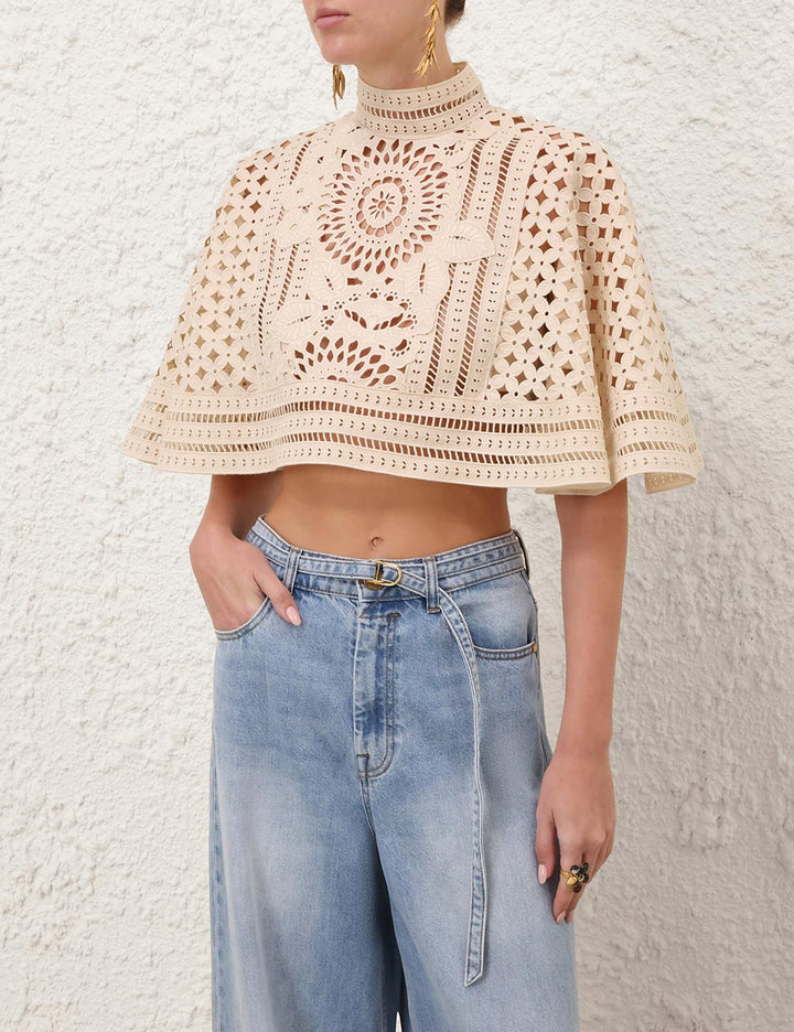 Indra Embroidered Cape