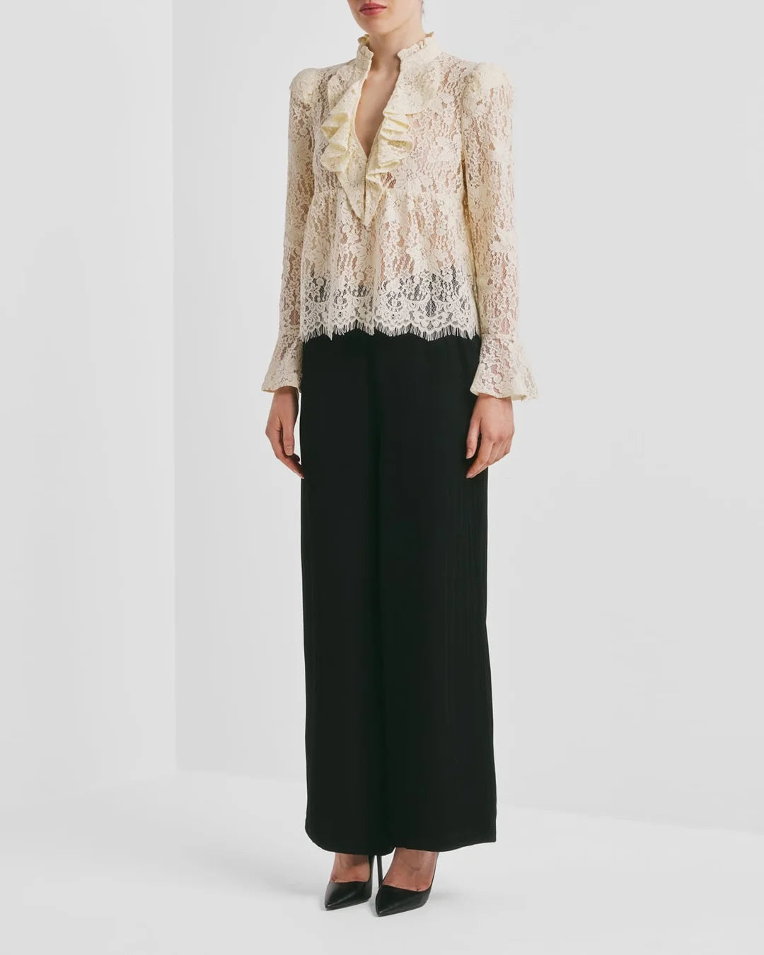 Lace Ruffle Blouse