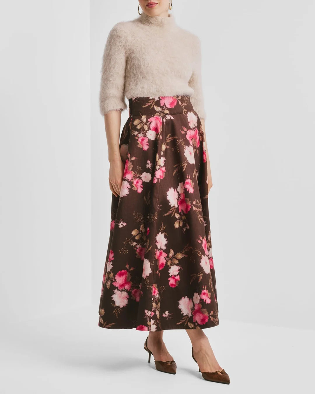 Taffeta Maxi Skirt