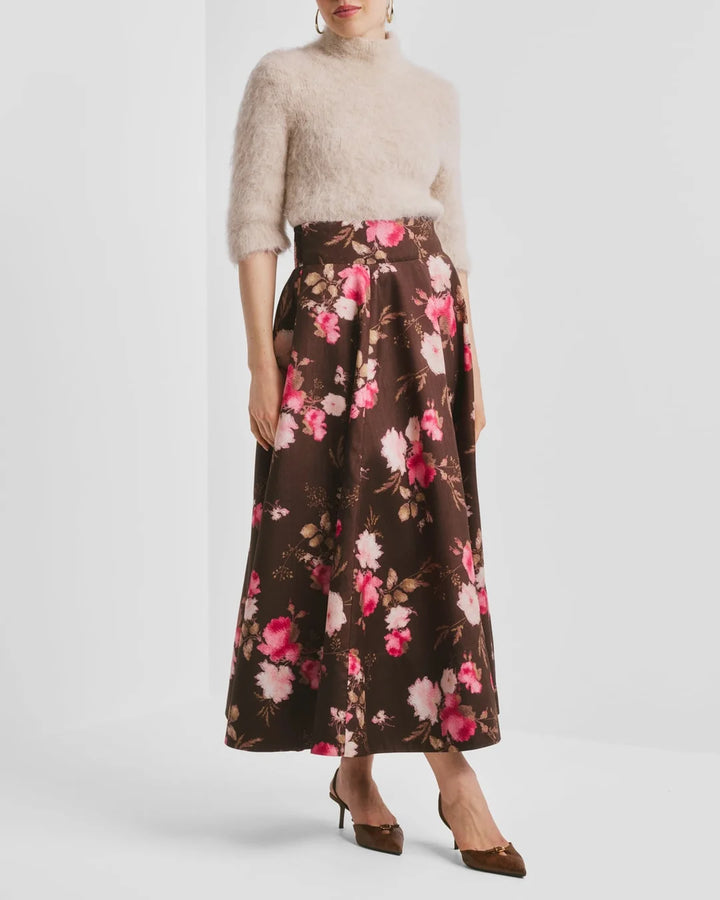 Taffeta Maxi Skirt