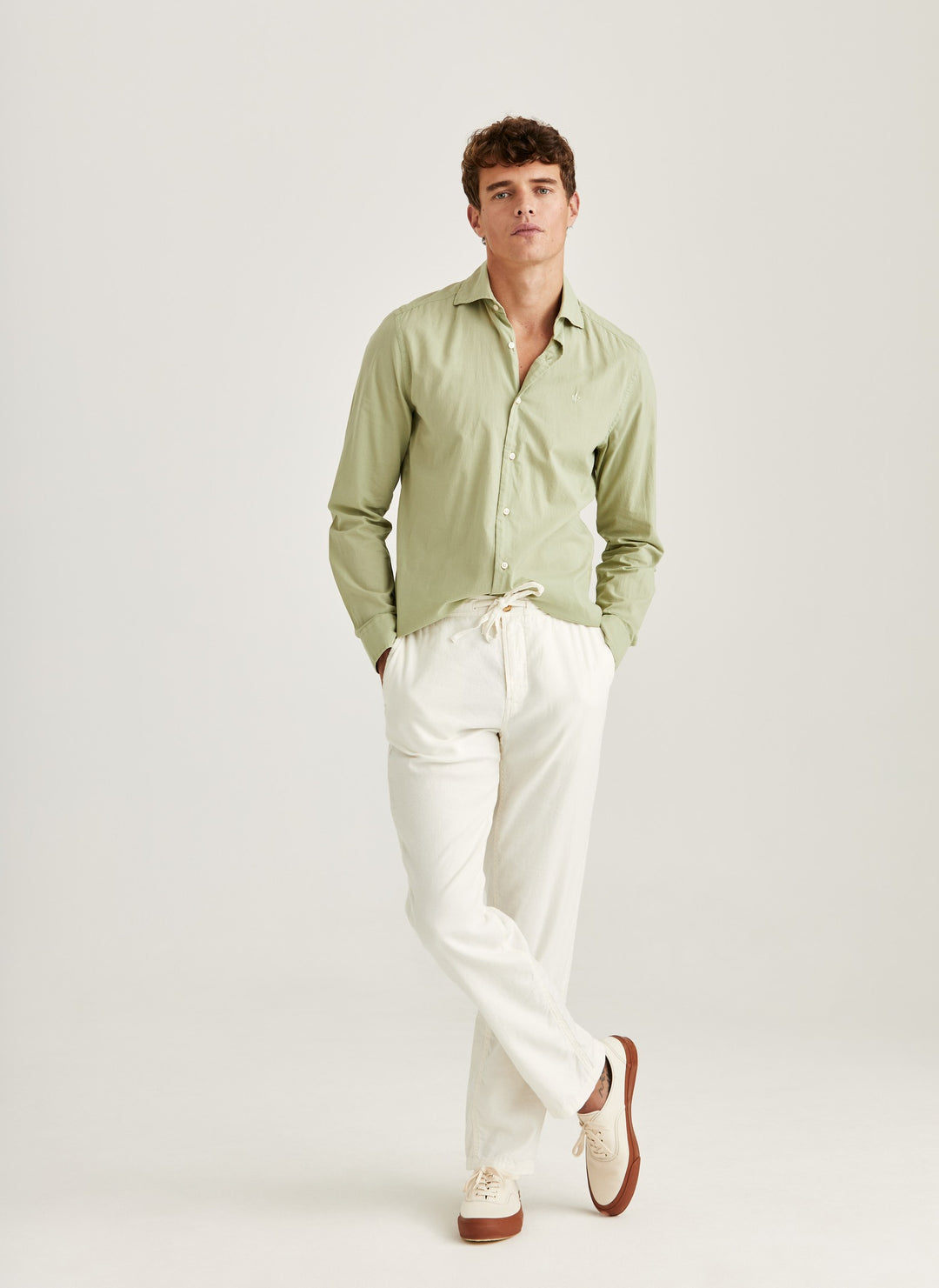 MORRIS Fenix Linen Trouser