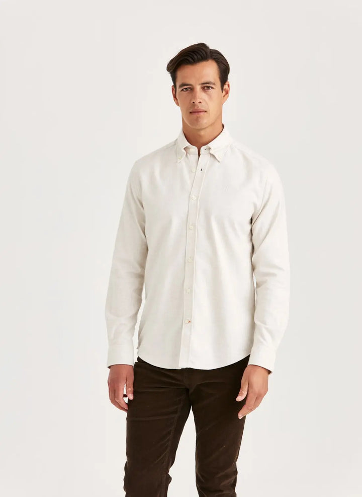 Twill Flannel Shirt-Slim Fit