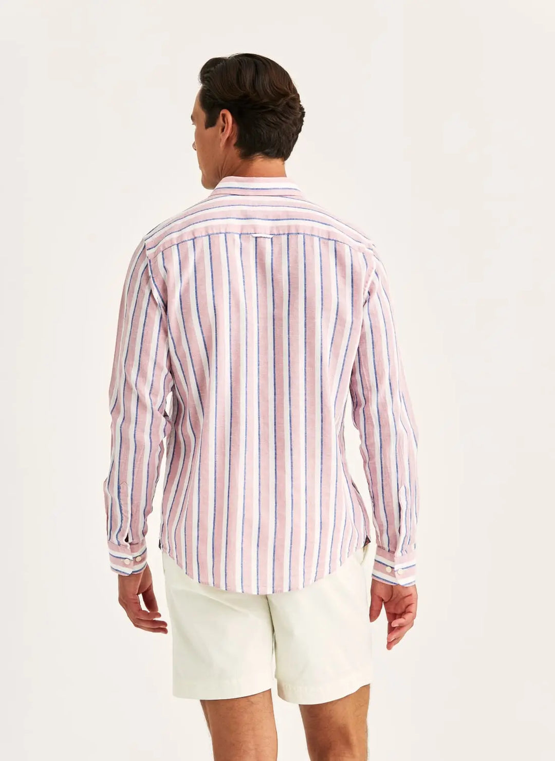 Douglas Linen Mix Stripe Shirt-Classic Fit
