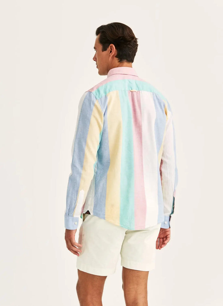 Happy Linen Stripe Shirt-Classic Fit