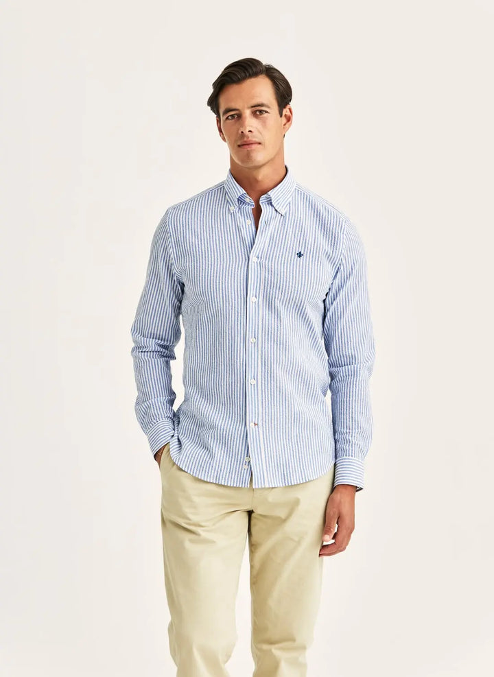 Morris Seersucker Shirt-Slim Fit