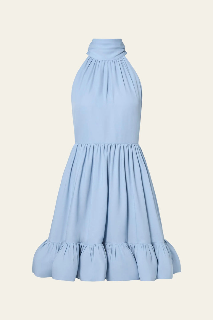Fern Halterneck Ruffled Mini Dress