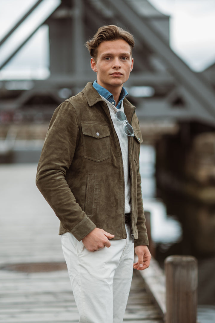 SUEDE ZIP JACKET