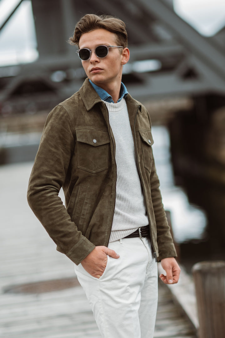 SUEDE ZIP JACKET