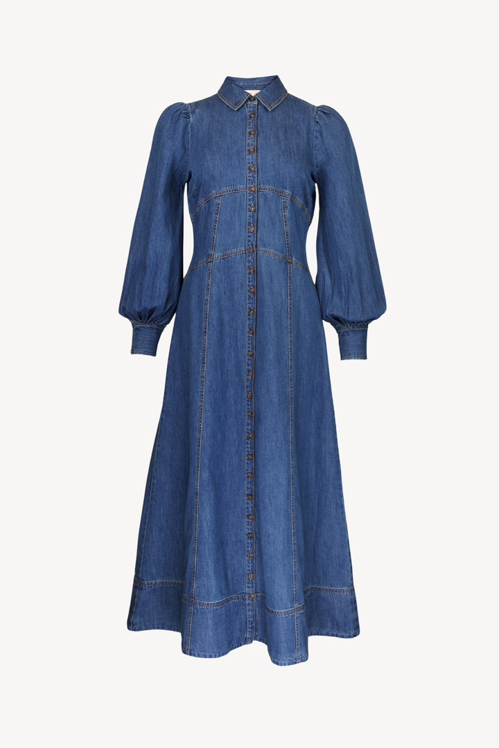 Denim Button-Down Dress