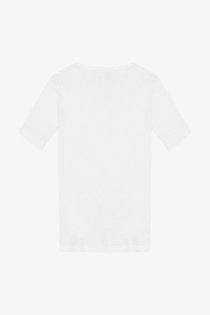 Soft Cotton Rib Short Sleeve T-Shirt