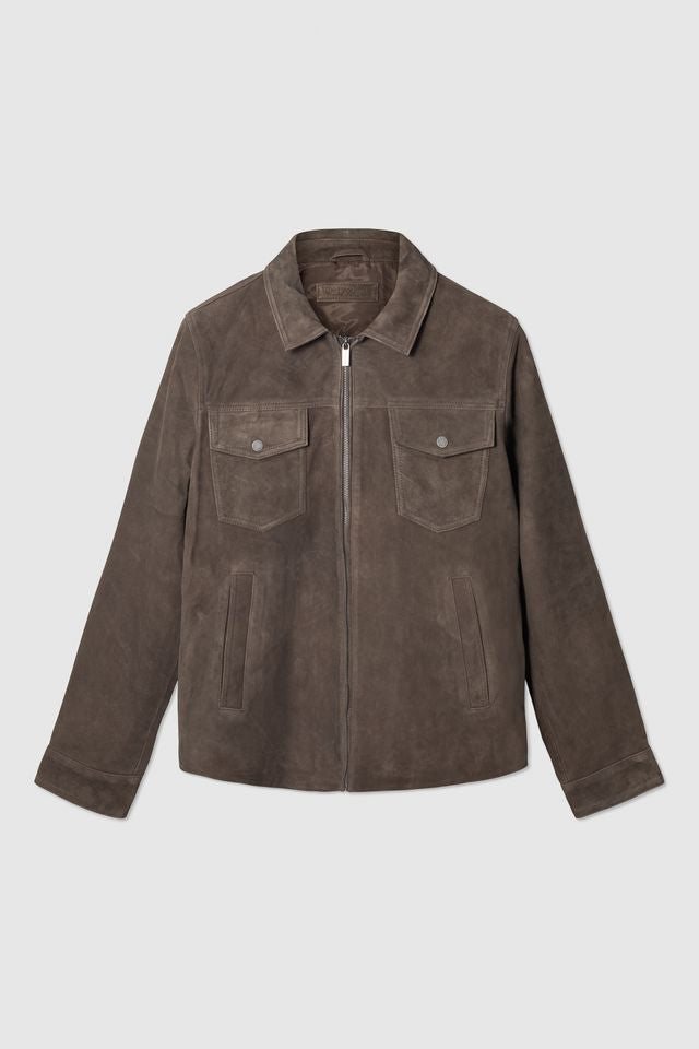 SUEDE ZIP JACKET