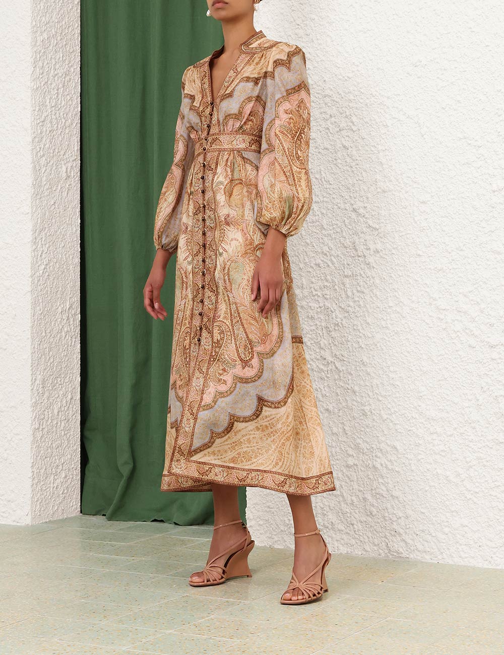 Wanderlust Plunge Midi Dress