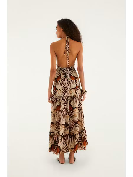 AMMONITE MULTICOLOR KNOT SLEEVELESS MAXI DRESS