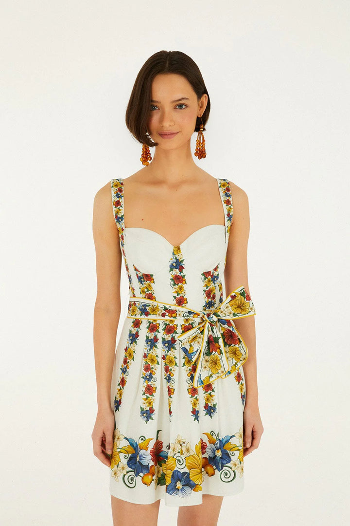 TROPI OFF-WHITE MINI DRESS