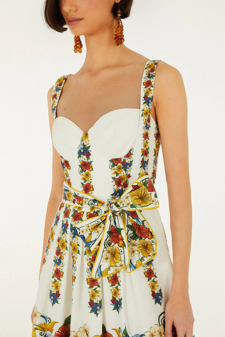 TROPI OFF-WHITE MINI DRESS