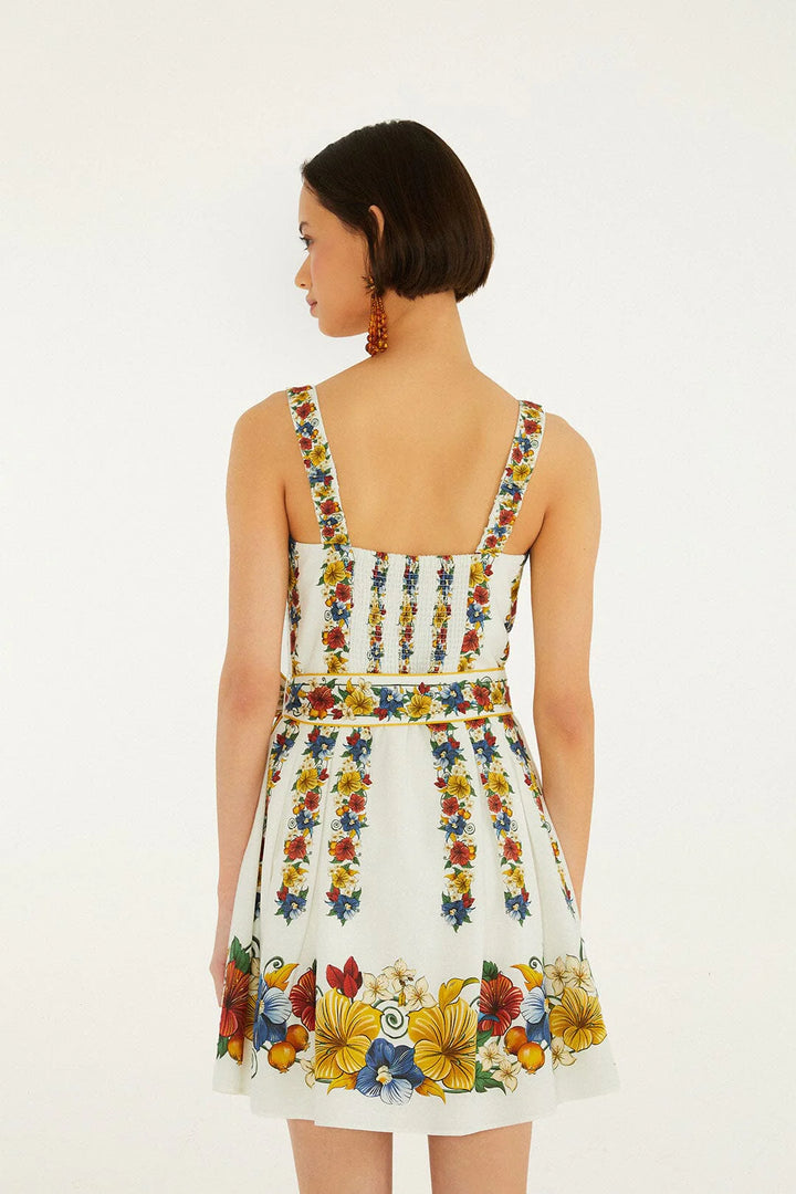 TROPI OFF-WHITE MINI DRESS