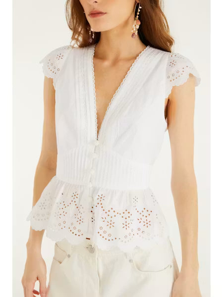 WHITE EMBROIDERY BLOUSE