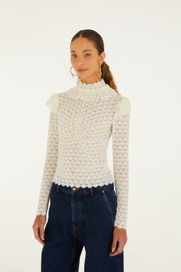 OFF-WHITE LONG SLEEVE TOP