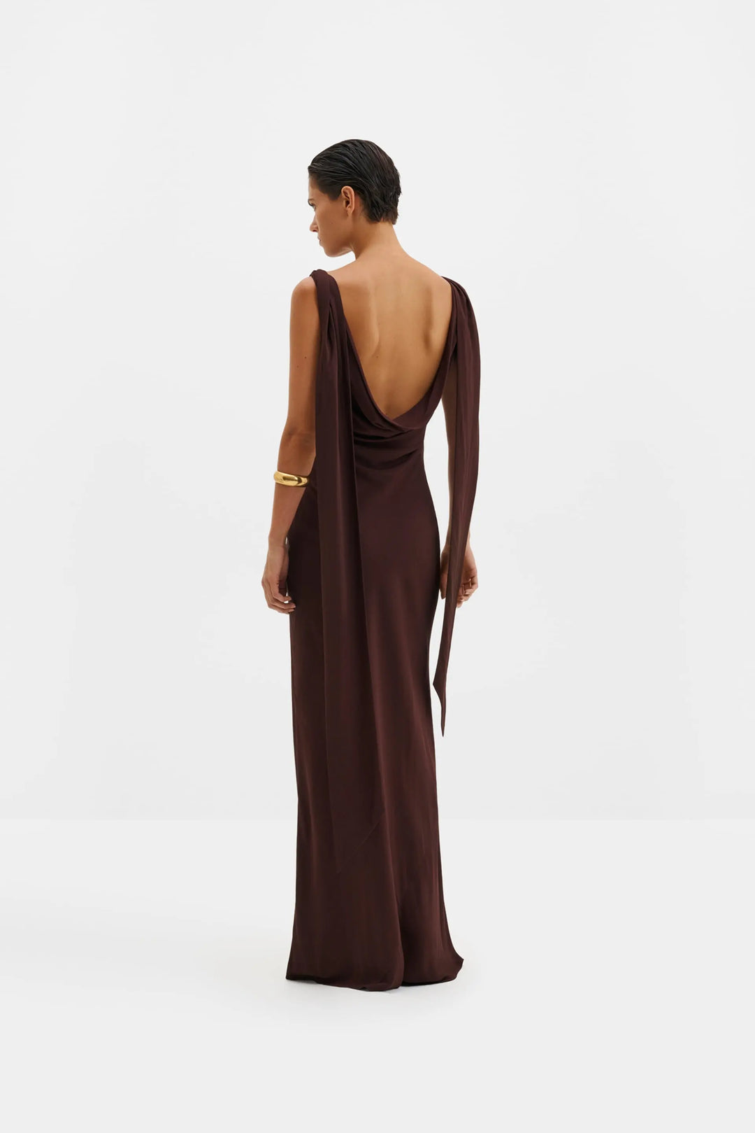 Vida Cowl Neck Scarf Maxi Dress