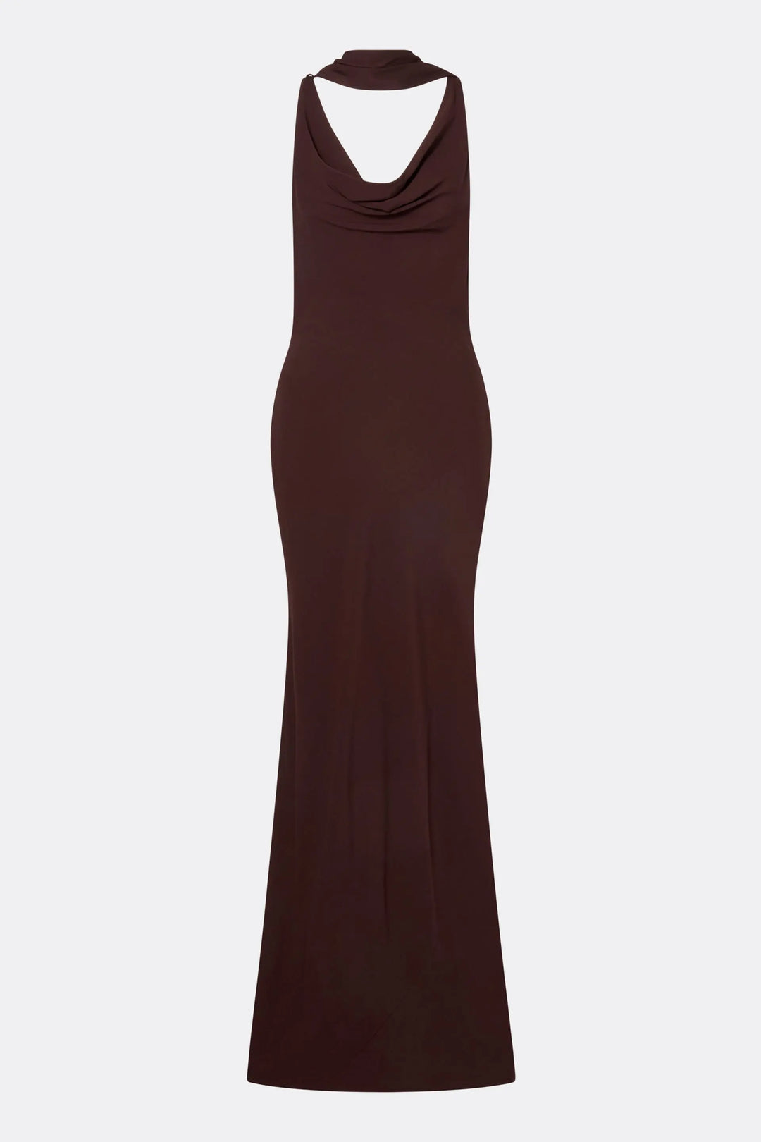 Vida Cowl Neck Scarf Maxi Dress
