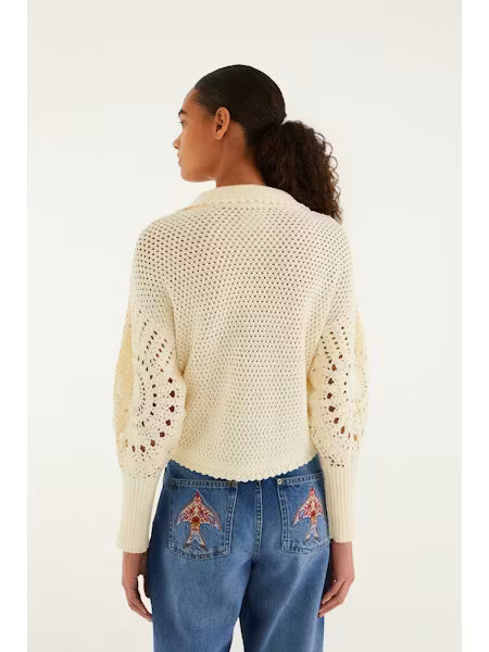 POLO OFF-WHITE CROCHET SWEATER