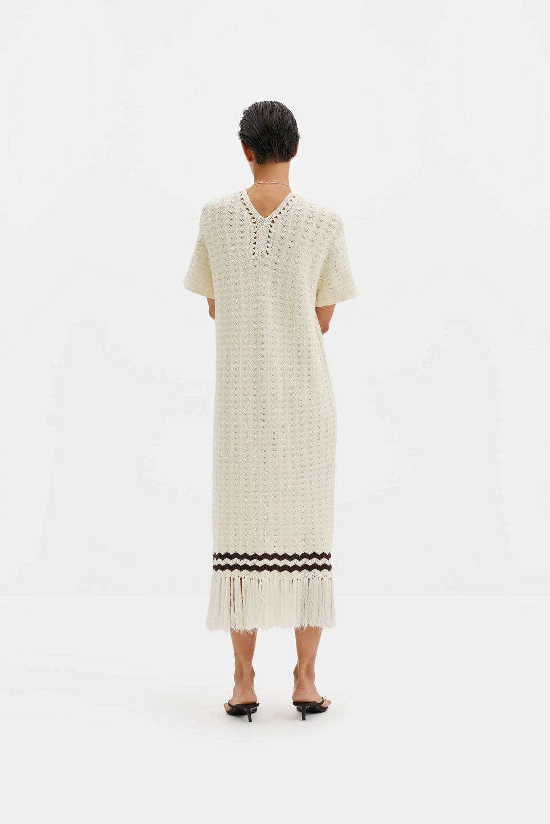 Kira Knitted Fringe Midi Dress