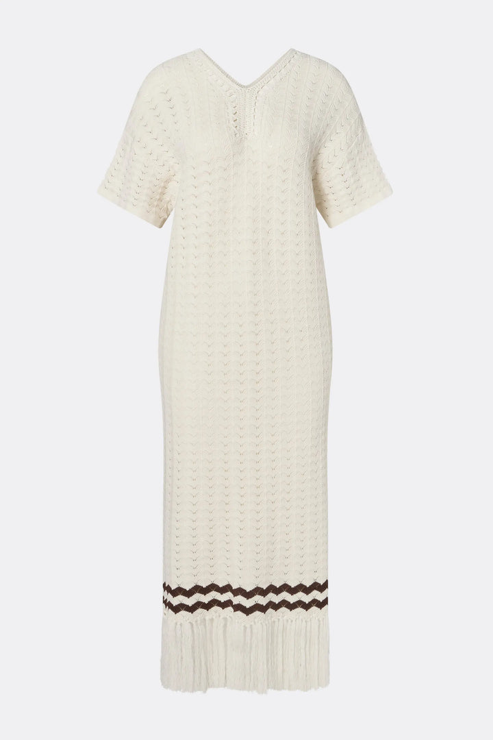 Kira Knitted Fringe Midi Dress