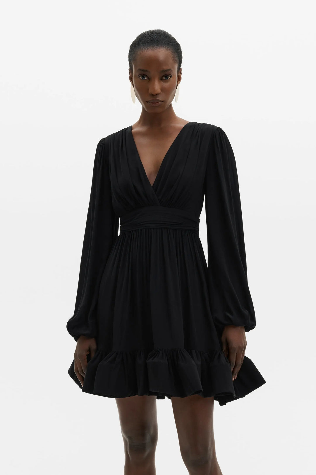 Jadie V-Neck Ruffled Mini Dress