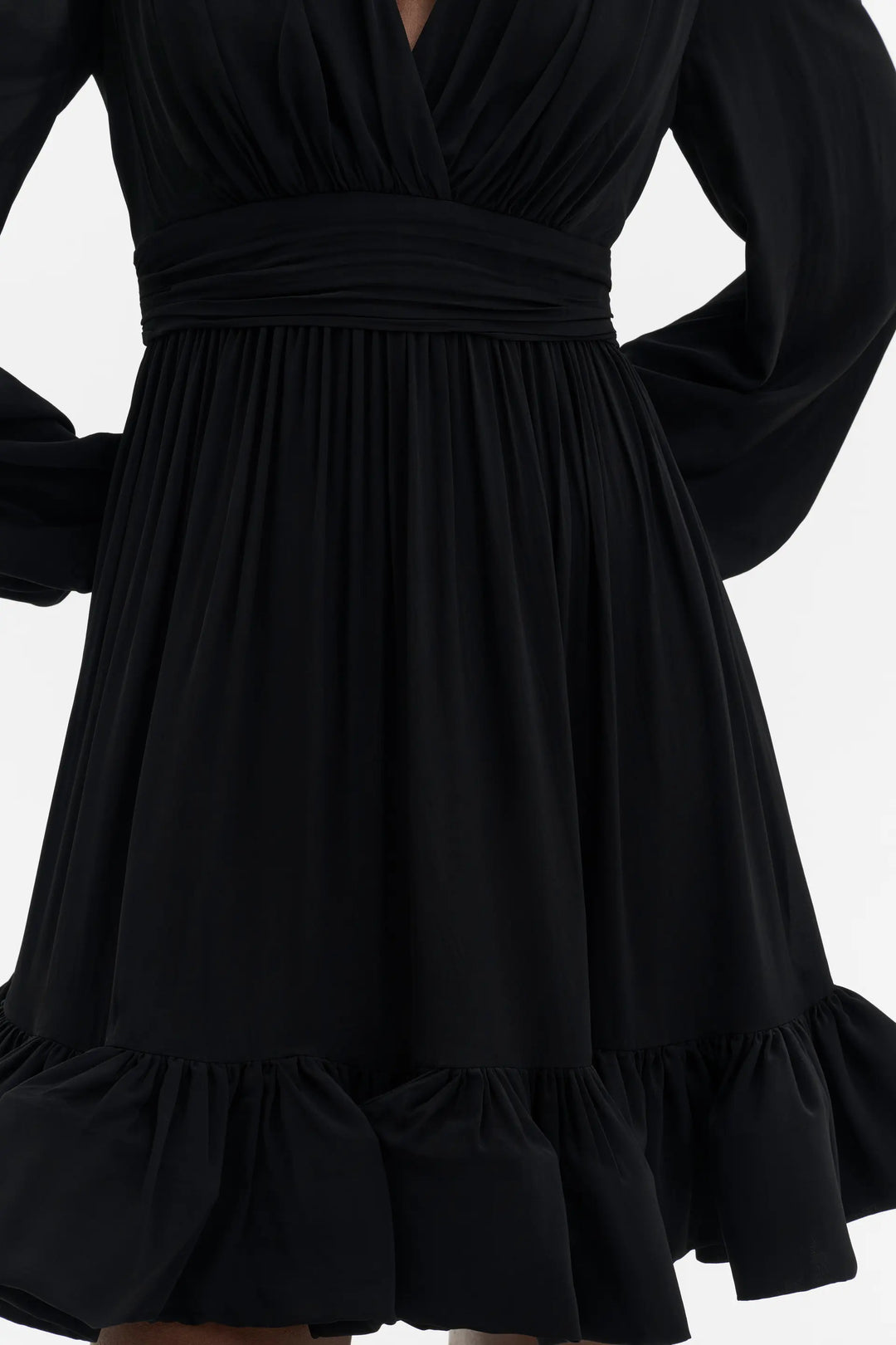 Jadie V-Neck Ruffled Mini Dress