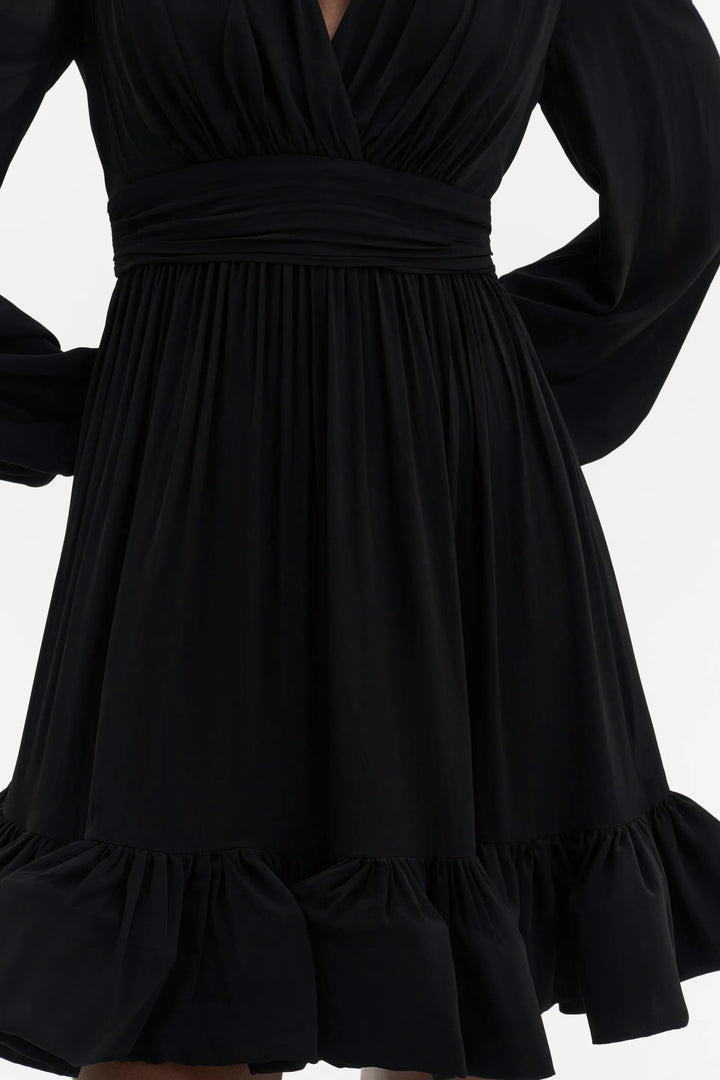 Jadie V-Neck Ruffled Mini Dress