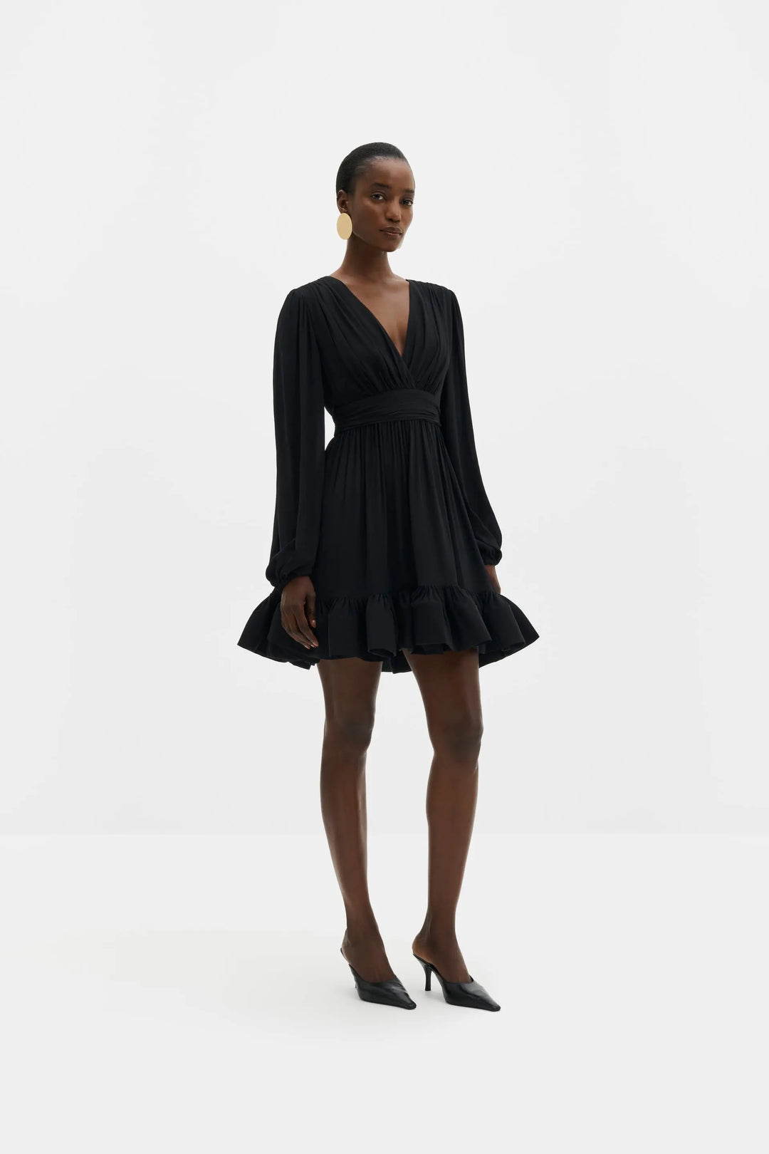 Jadie V-Neck Ruffled Mini Dress