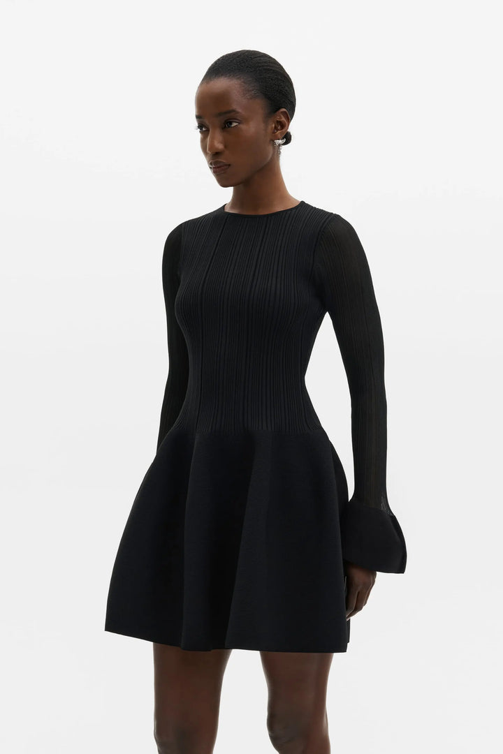 Elona Voluminous Skirt Knitted Mini Dress