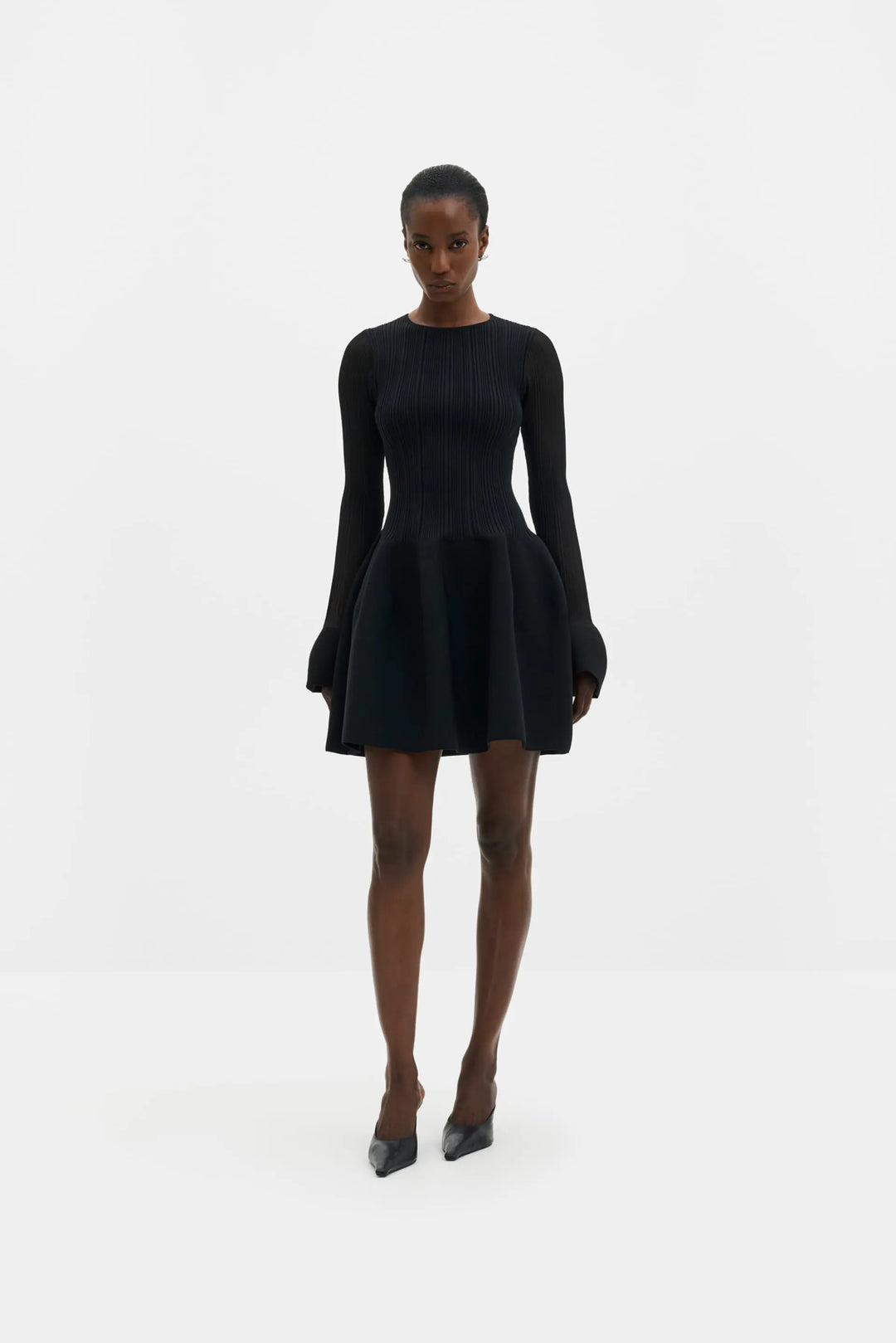 Elona Voluminous Skirt Knitted Mini Dress