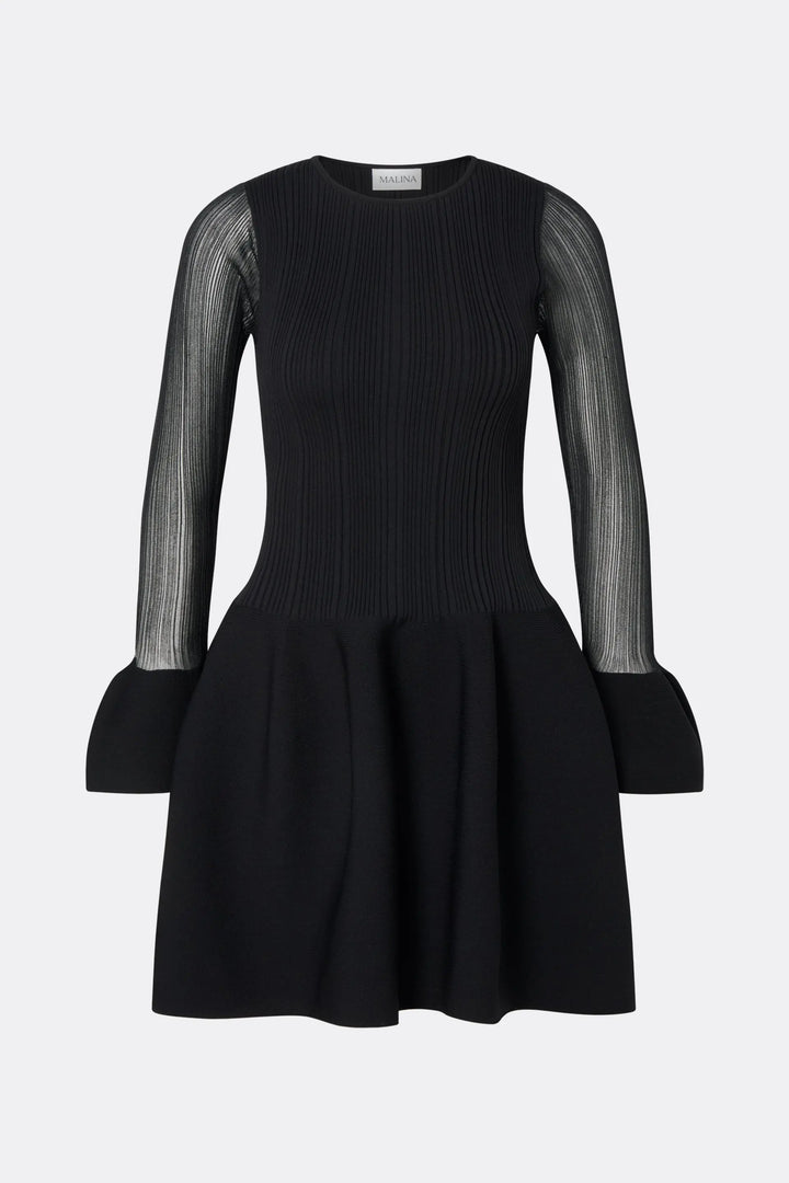 Elona Voluminous Skirt Knitted Mini Dress
