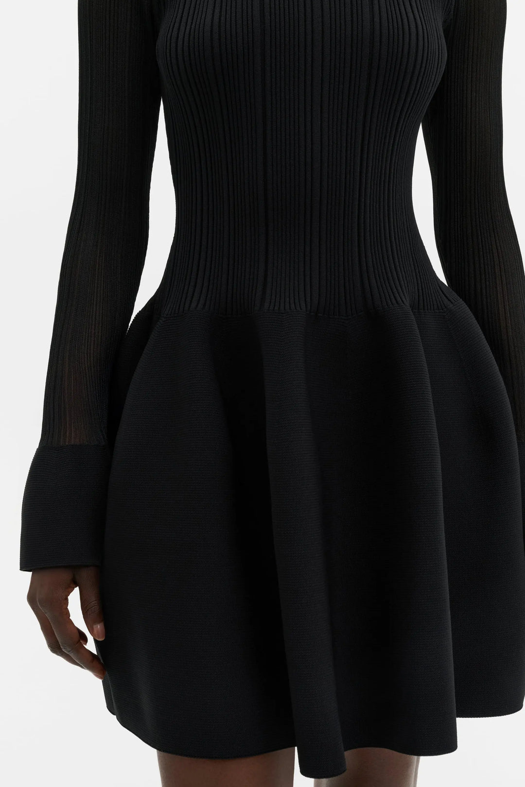 Elona Voluminous Skirt Knitted Mini Dress