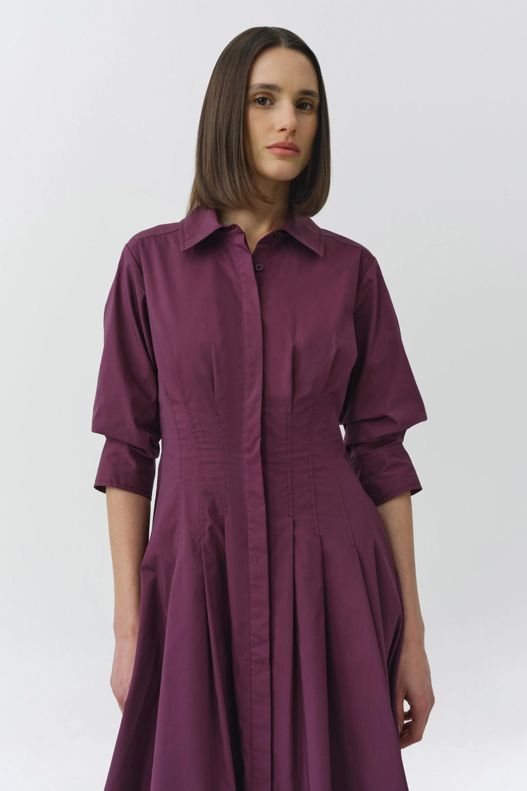 JAZZ PINTUCK MIDI DRESS