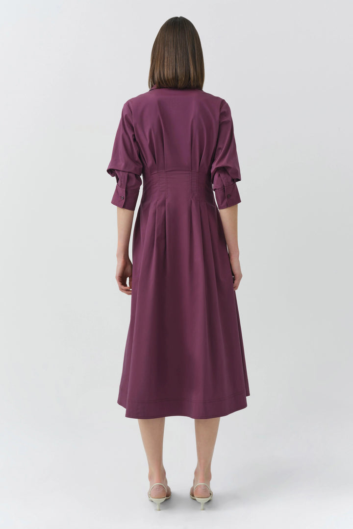 JAZZ PINTUCK MIDI DRESS