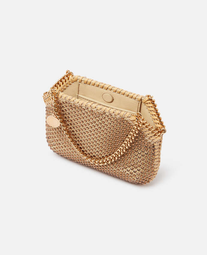 STELLA MCCARTNEY MINI SHOULDER BAG ECO CRYSTALS & MESH