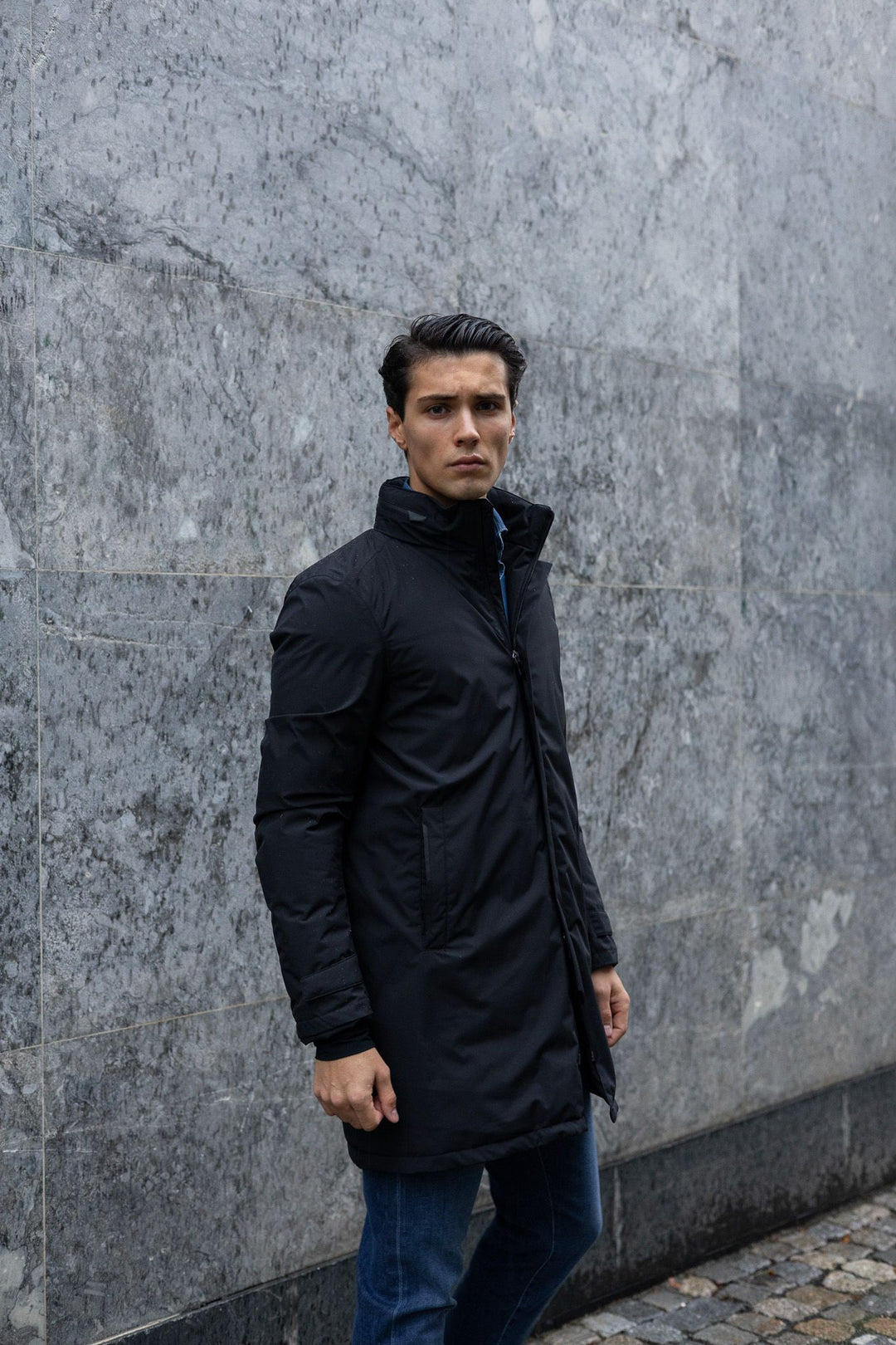 Men`s Woven Half Coat