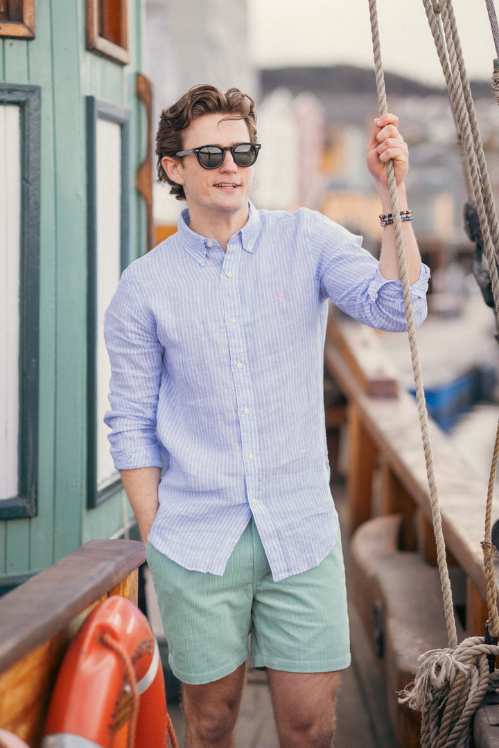 Custom Fit Striped Linen Shirt